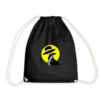 Corneille froide jaune - Sac de sport léger - noir - Devant