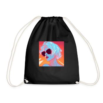 Sun Women #7 - Drawstring Bag - black - Front