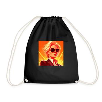 Sun Women #5 - Drawstring Bag - black - Front