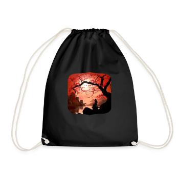 Japanese Dream #7 - Drawstring Bag - black - Front