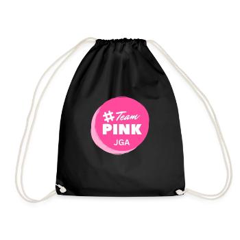 Team Pink JGA - Turnbeutel - Schwarz - Vorne