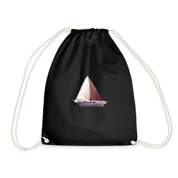 Sailing Sailboat Sailing Sailing Sailing Ship - Drawstring Bag - black - Front