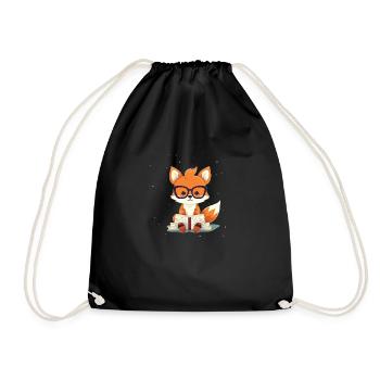 Renard mignon - Sac de sport léger - noir - Devant