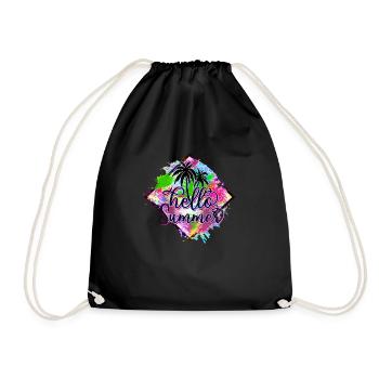 Été surf croatie plage paradis ambiance de fête - Sac de sport léger - noir - Devant
