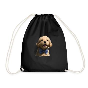 Dog owners Golden Retriever puppy dogs - Drawstring Bag - black - Front