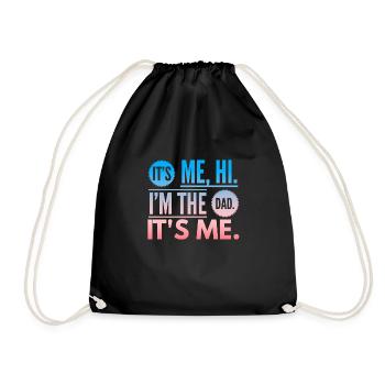 Lustiger Papa zum Vatertag - Drawstring Bag - black - Front