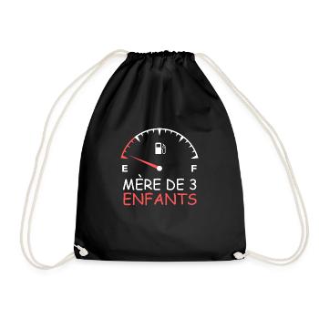 Mère de 3 enfants 1 - Sac de sport léger - noir - Devant