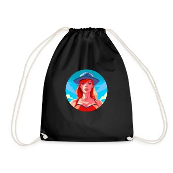 Sun Women - Drawstring Bag - black - Front
