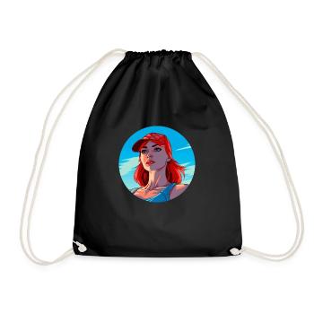 Sun Women - Drawstring Bag - black - Front