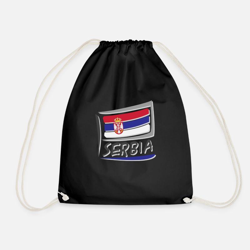 Drapeau de la Serbie - Sac de sport léger - noir