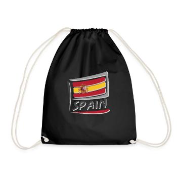 Drapeau de l’Espagne - Sac de sport léger - noir - Devant