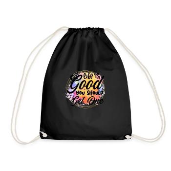 life is good - Turnbeutel - Schwarz - Vorne