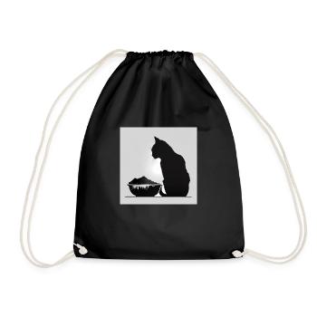 Silent Shadows: The Mystery of the Black Cat - Drawstring Bag - black - Front
