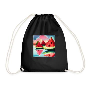 Melon Montagne de pastèque Montagne de pastèque - Sac de sport léger - noir - Devant