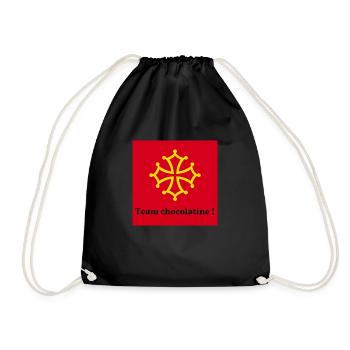 Team chocolatine ! - Sac de sport léger - noir - Devant