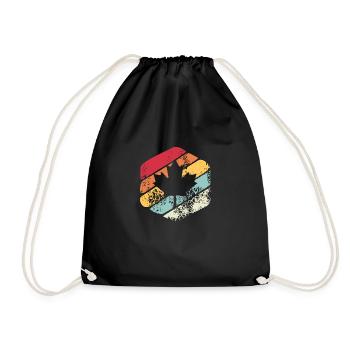 Canada Vintage Gift - Drawstring Bag - black - Front