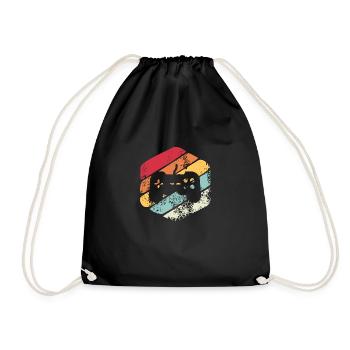 Vintage gift console - Drawstring Bag - black - Front