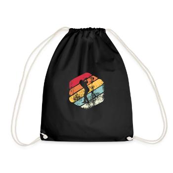 Golf-Geschenk Vintage - Turnbeutel - Schwarz - Vorne