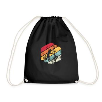 Angeln Geschenk Vintage - Turnbeutel - Schwarz - Vorne