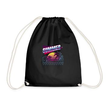 Summer - Drawstring Bag - black - Front