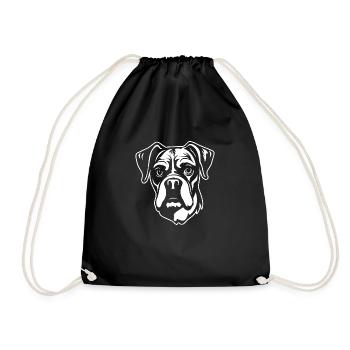 Boxer Dog Dog Breeds - Drawstring Bag - black - Front