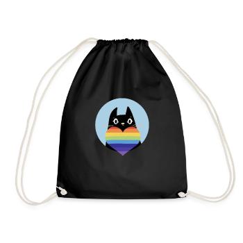 Pride cat - Turnbeutel - Schwarz - Vorne