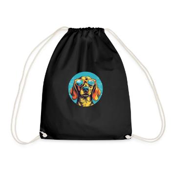 Chien - Sac de sport léger - noir - Devant