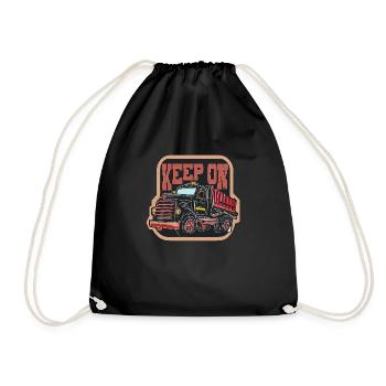 CAMIONS À BENNE BASCULANTE - Sac de sport léger - noir - Devant