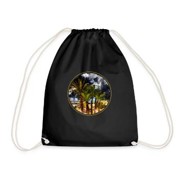 Costa Blanca street by night - Drawstring Bag - black - Front