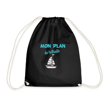 Mon plan de retraite la voile - Sac de sport léger - noir - Devant