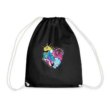 Graffiti style Splash hip hop colors painter color - Drawstring Bag - black - Front