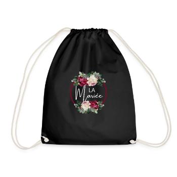 la mariée floral - Sac de sport léger - noir - Devant