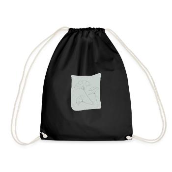 GINKO LINEART - Drawstring Bag - black - Front