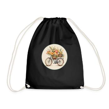 Bicycle - Drawstring Bag - black - Front
