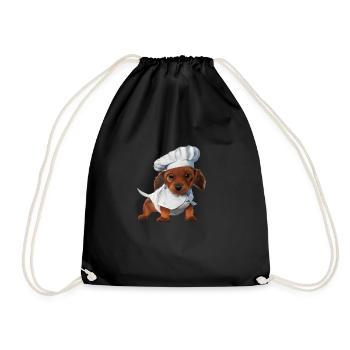 Chien Cuisine Teckel Gastronom Chiens Teckel Chiot - Sac de sport léger - noir - Devant