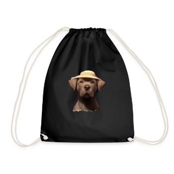 Hundewelpe Labradorbesitzer Labrador Retriever - Turnbeutel - Schwarz - Vorne