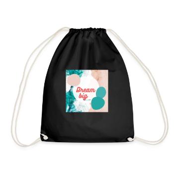 Dream big - Drawstring Bag - black - Front