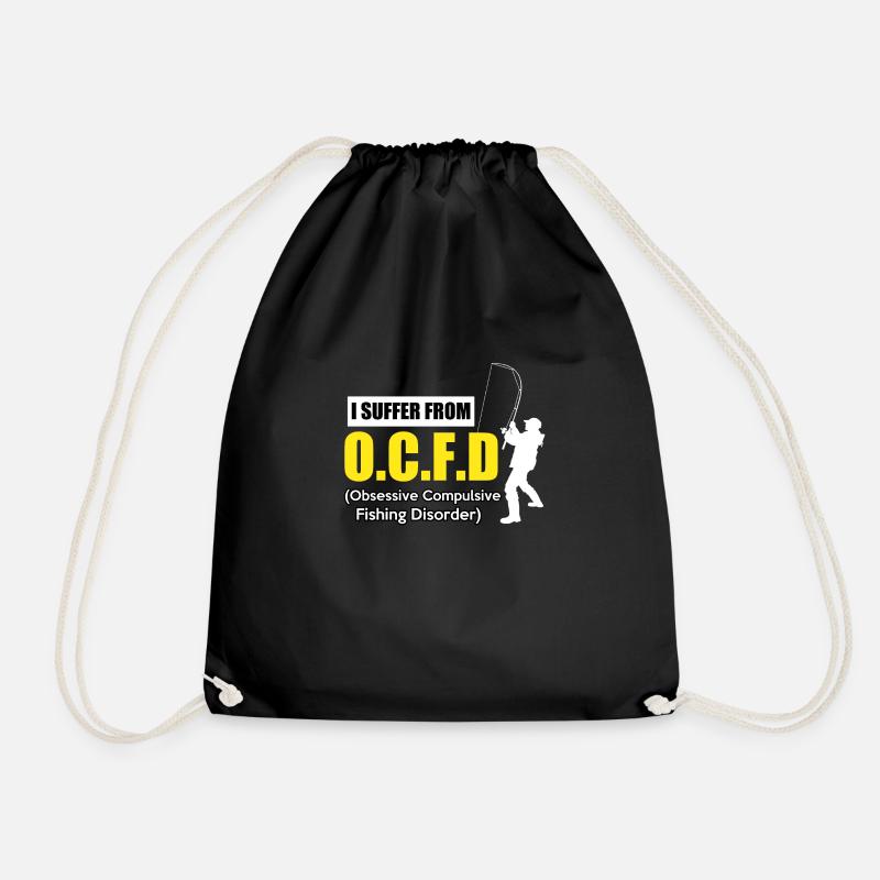 FISHING - Drawstring Bag - black