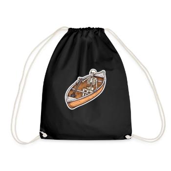 Skeleton in Boat Adventure - Drawstring Bag - black - Front