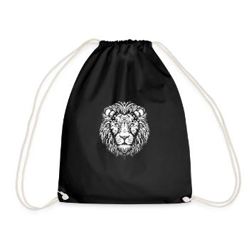 Prédateur à tête de lion - Sac de sport léger - noir - Devant