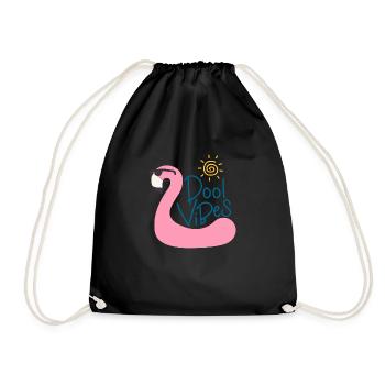 Piscine Vibes Flamingo - Sac de sport léger - noir - Devant