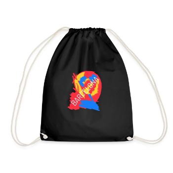 Das künstlerische Barcelona Souvenir - Turnbeutel - Schwarz - Vorne