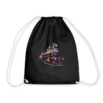 L’image d’une vieille locomotive à vapeur - Sac de sport léger - noir - Devant