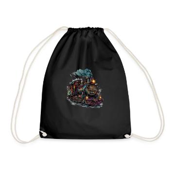 Une locomotive à vapeur, symbole de l’ingénierie humaine - Sac de sport léger - noir - Devant