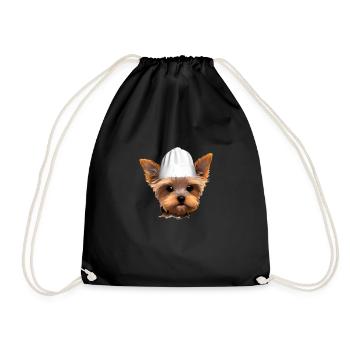 Yorkshire Terrier Cuisine chiot Restaurateur Chien - Sac de sport léger - noir - Devant