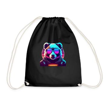 Ours Lunettes de soleil Lunettes Holiday Party Lover Bear - Sac de sport léger - noir - Devant