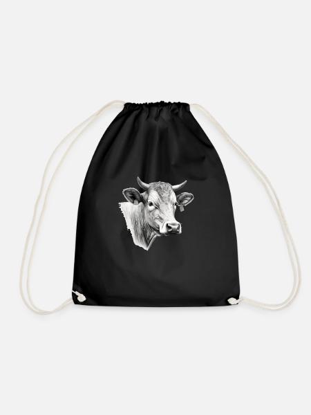 La vache au crayon 2 - Sac de sport léger - noir