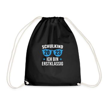 Children's First Day of School T-Shirt with German - Turnbeutel - Schwarz - Vorne