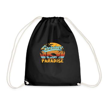 Summer Paradise - Turnbeutel - Schwarz - Vorne