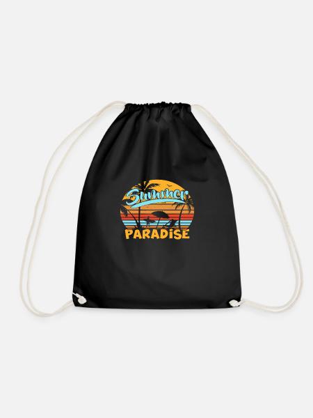 Summer Paradise - Turnbeutel - Schwarz